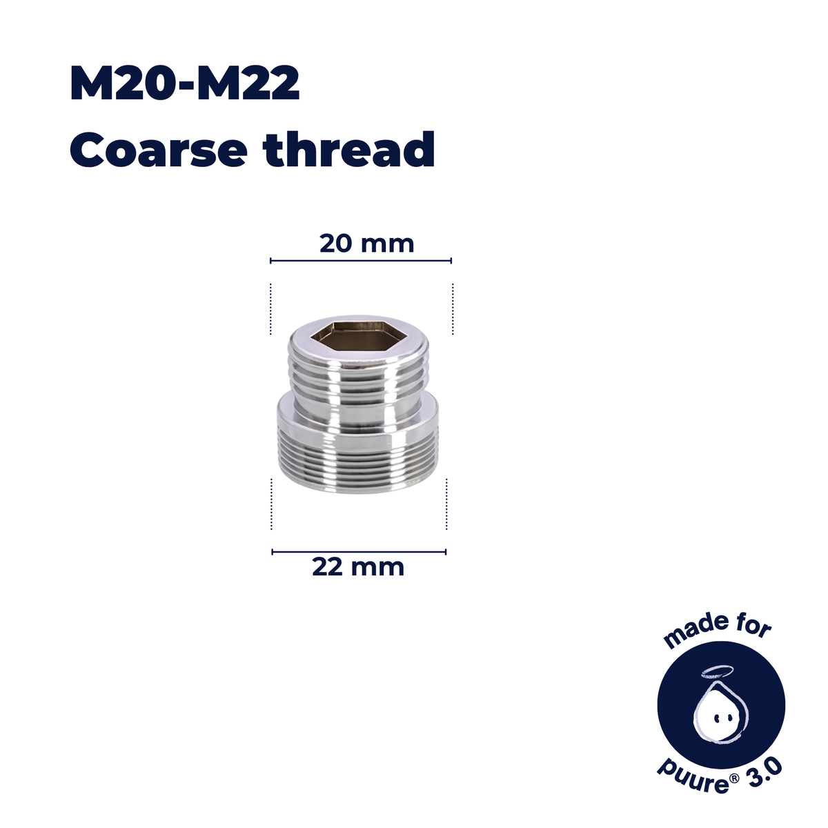 Adattatore M18–M22 per Rubinetto
