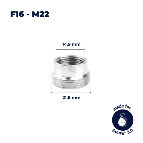 Adattatore per rubinetto F16–M22