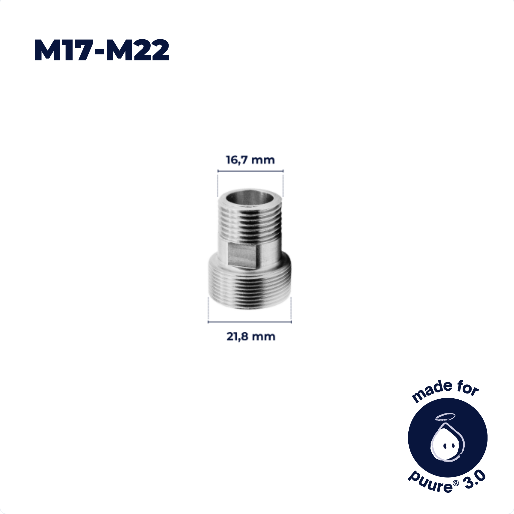 Adattatore M18–M22 per Rubinetto