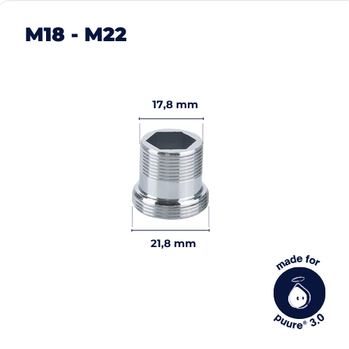 Adattatore M18–M22 per Rubinetto