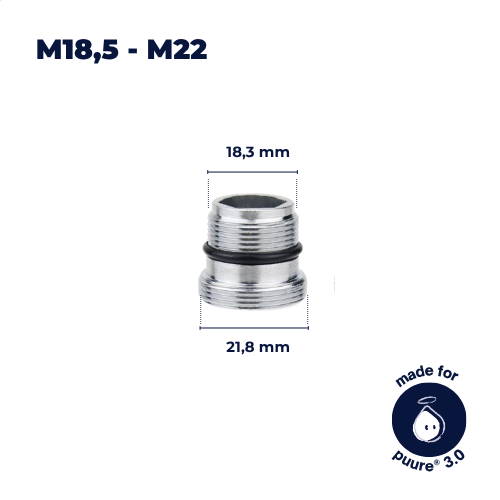 Adattatore M18.5–M22 per Rubinetto
